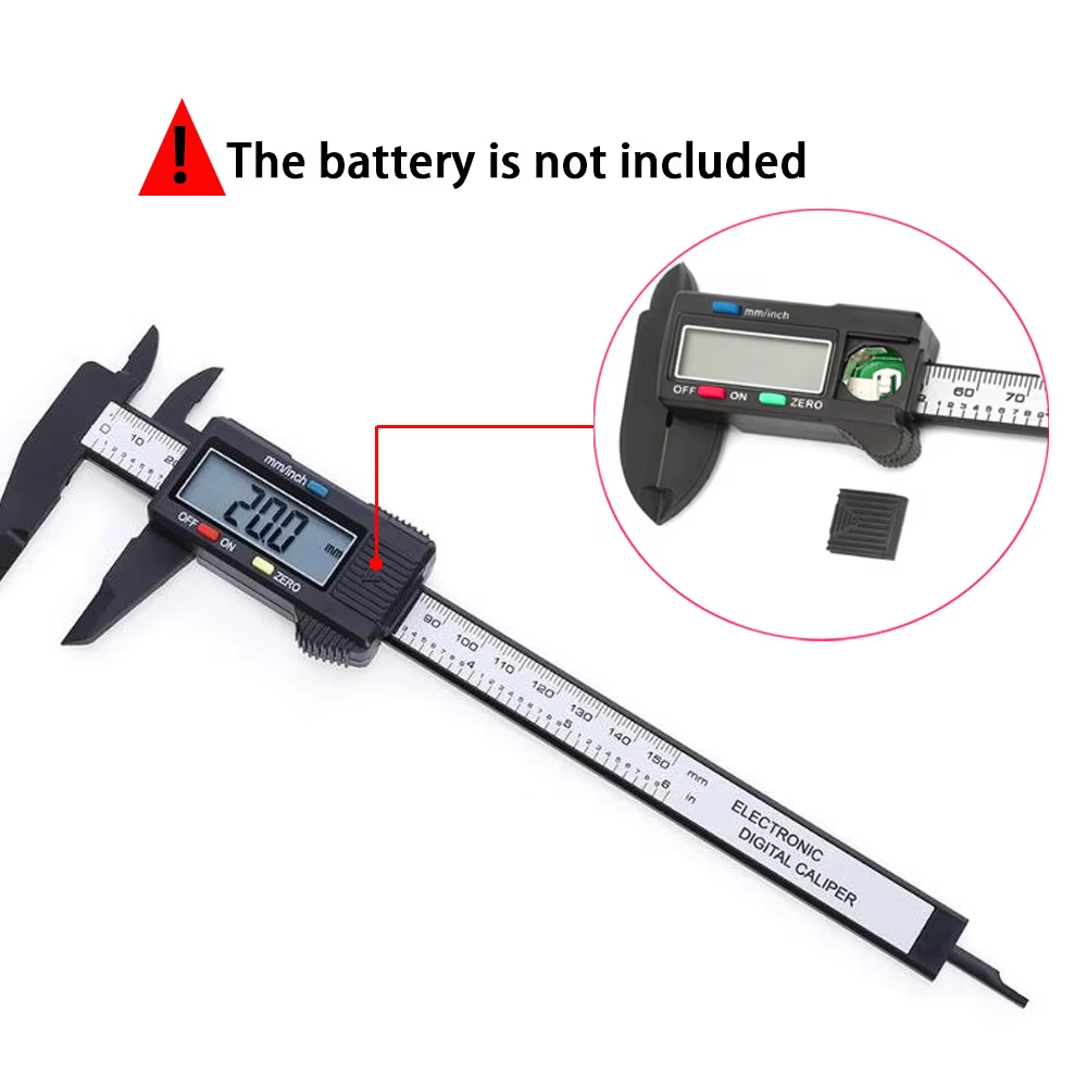 Electronic Digital Caliper Carbon Fiber 150mm 100mm Dial Vernier Caliper Gauge Micrometer Measuring Tool Digital Ruler
