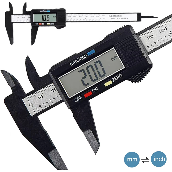 Electronic Digital Caliper Carbon Fiber 150mm 100mm Dial Vernier Caliper Gauge Micrometer Measuring Tool Digital Ruler