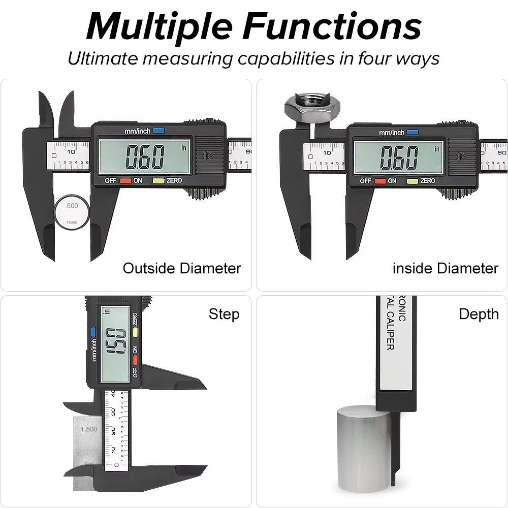 Electronic Digital Caliper Carbon Fiber 150mm 100mm Dial Vernier Caliper Gauge Micrometer Measuring Tool Digital Ruler
