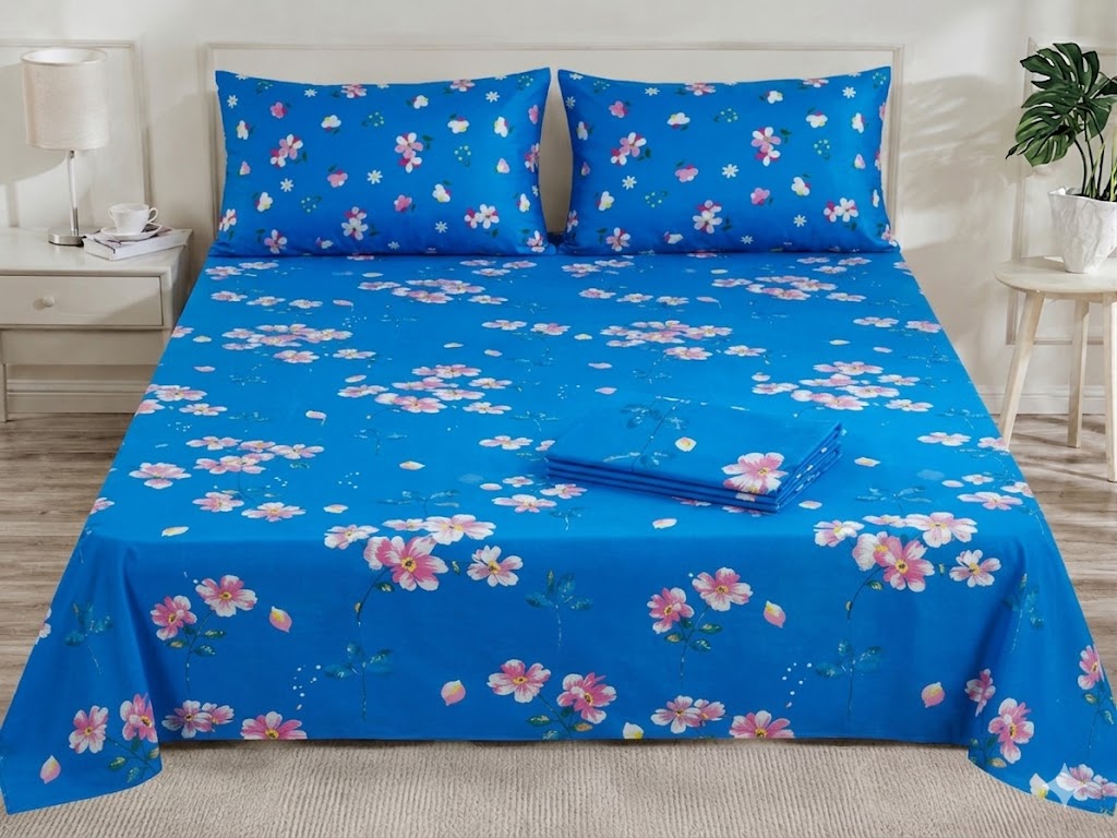 5*6 Bedsheets |4 Piece Bedsheet Set 5x6 – 2 Bedsheets & 2 Pillowcases, Soft, breathable, and comfortable fabric for a restful sleep, Durable and easy to wash for everyday use.