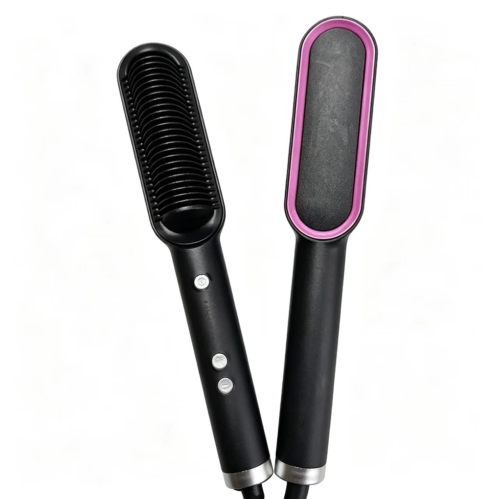 Straight Hair Comb With Negative Ion Function For Both Straight And Curly Hair Two-In-One Lazy Curling Hair Iron.