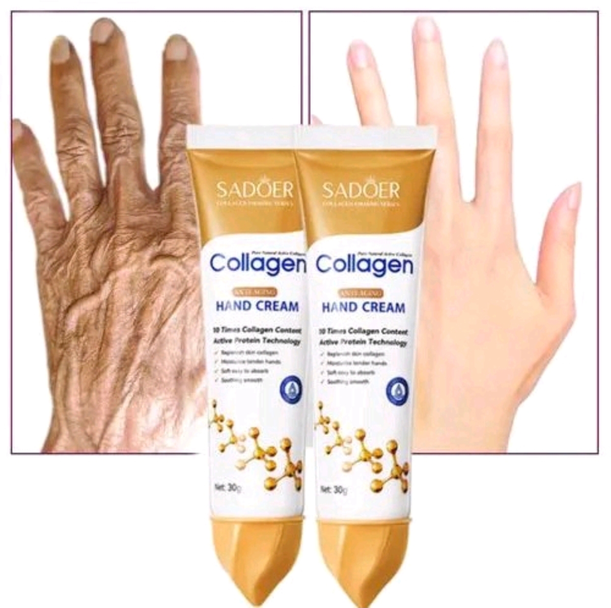 Collagen Anti Wrinkle Hand Cream, Moisturizing Repair Dry Cracked Rough Hands, Anti-Aging Whitening Nourishing Hand Lotion For African Dry Skin