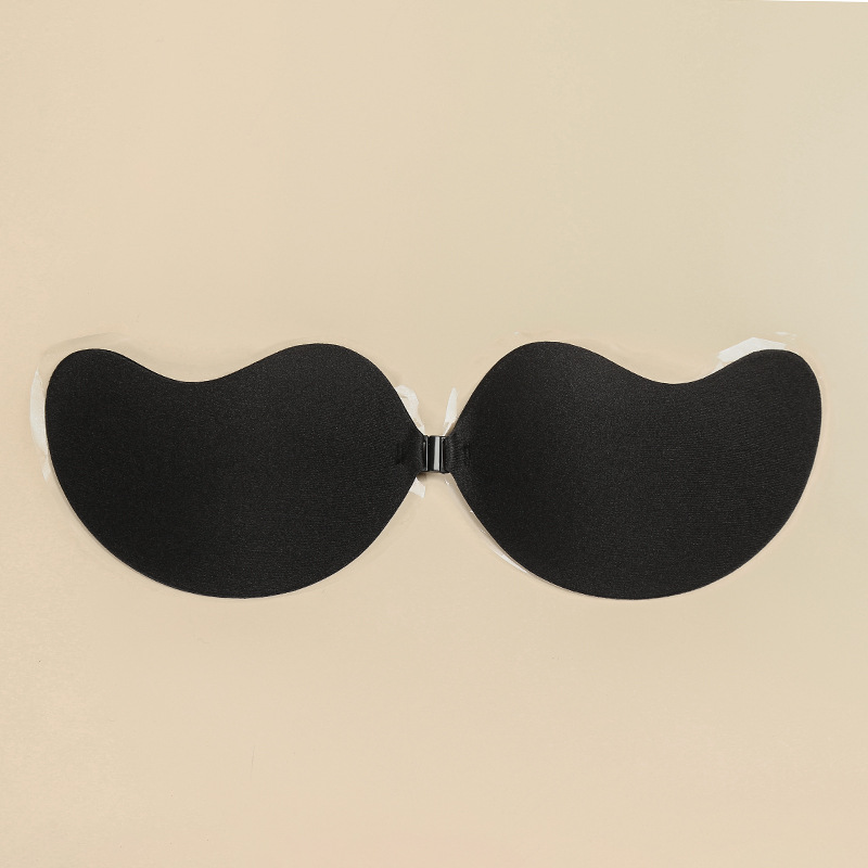 Mango Cup Invisible Adhesive Bra, Ultra Thin Breathable Mesh Strapless Push Up Sticky Bra for Wedding Backless Dress