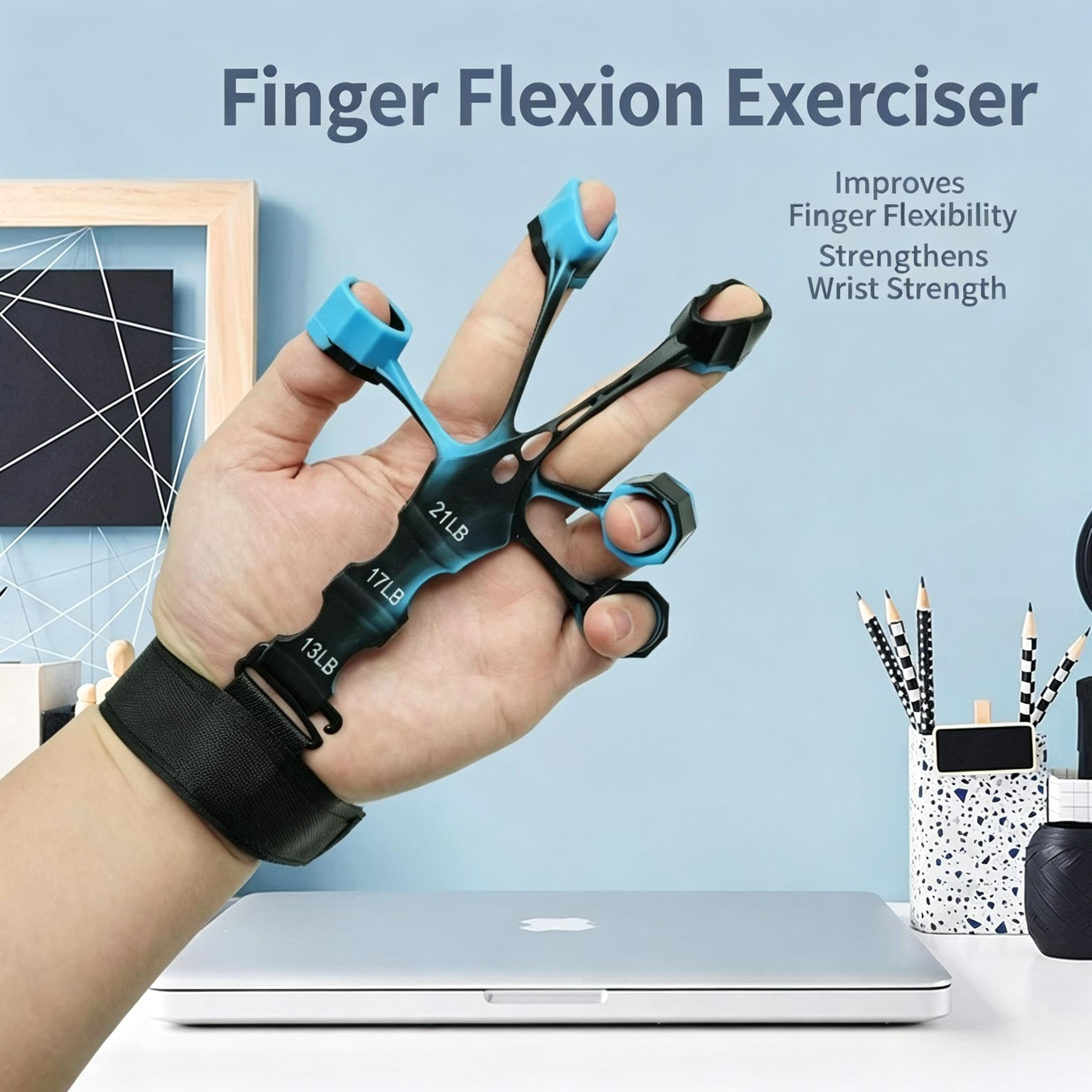 5 Finger Hand Grip Strengthener Finger Flexion Extension Trainer for Hand Rehabilitation Wrist Forearm Strength Training Improve Finger Dexterity for Stroke Recovery Guitar Climbing Hand Exercise
