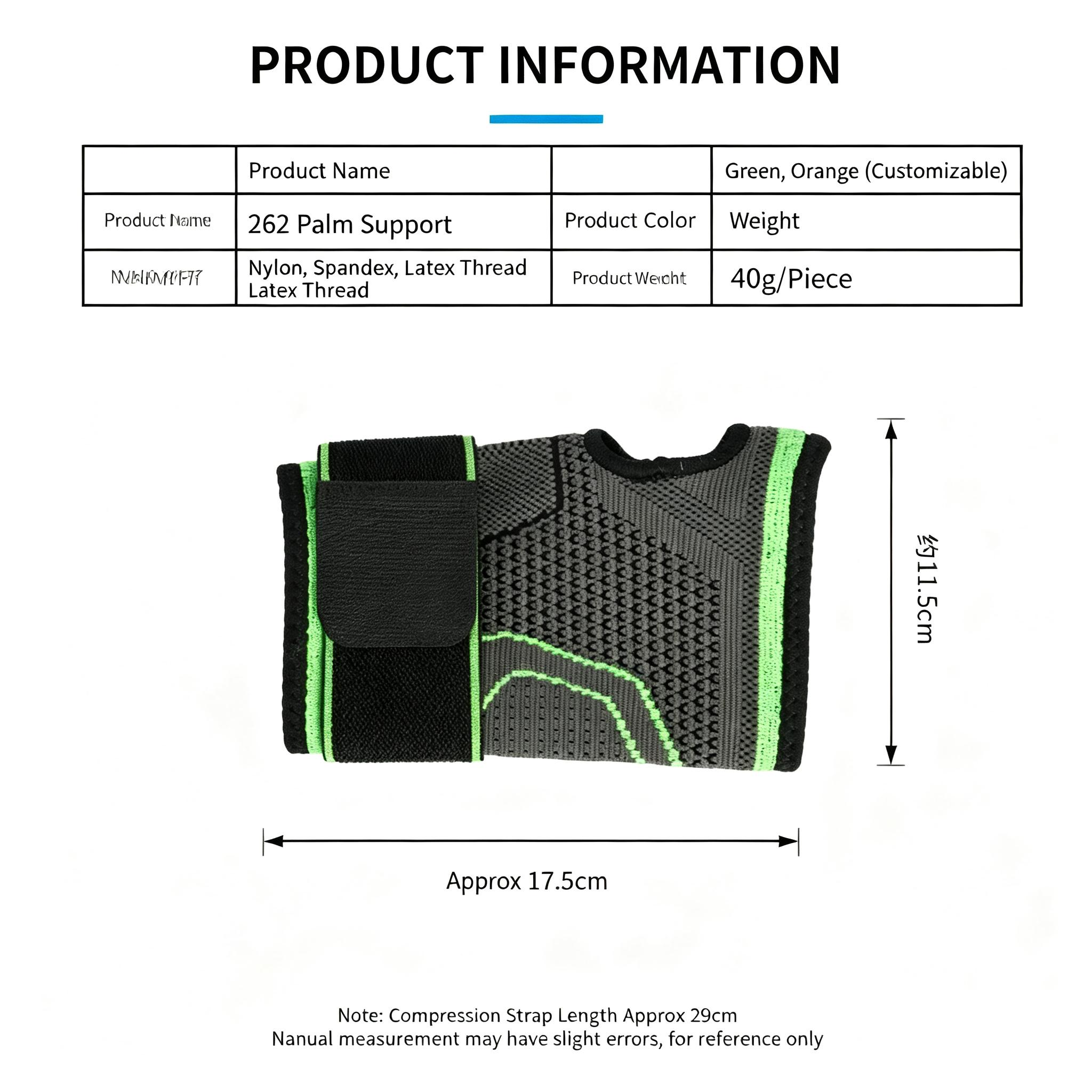 Knitted Wrist Support Palm Brace Compression Hand Glove Adjustable Strap for Gym Weight Lifting Cycling Badminton Sports Hand Protection