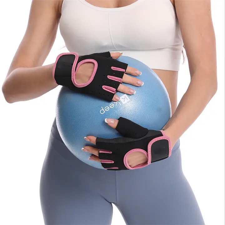 Unisex Half Finger Sports Gloves Anti‑Slip Shock‑Absorbing Breathable Gym Fitness Gloves for Cycling Biking Weight Lifting Climbing Boating Fishing Workout
