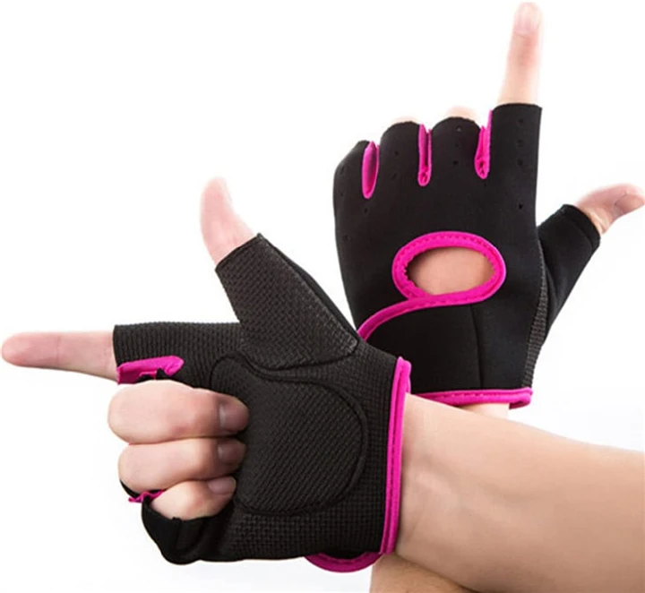 Unisex Half Finger Sports Gloves Anti‑Slip Shock‑Absorbing Breathable Gym Fitness Gloves for Cycling Biking Weight Lifting Climbing Boating Fishing Workout