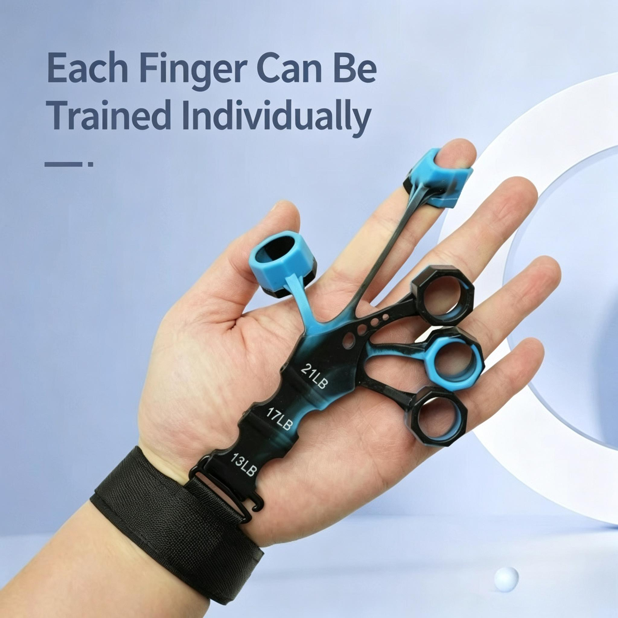 5 Finger Hand Grip Strengthener Finger Flexion Extension Trainer for Hand Rehabilitation Wrist Forearm Strength Training Improve Finger Dexterity for Stroke Recovery Guitar Climbing Hand Exercise