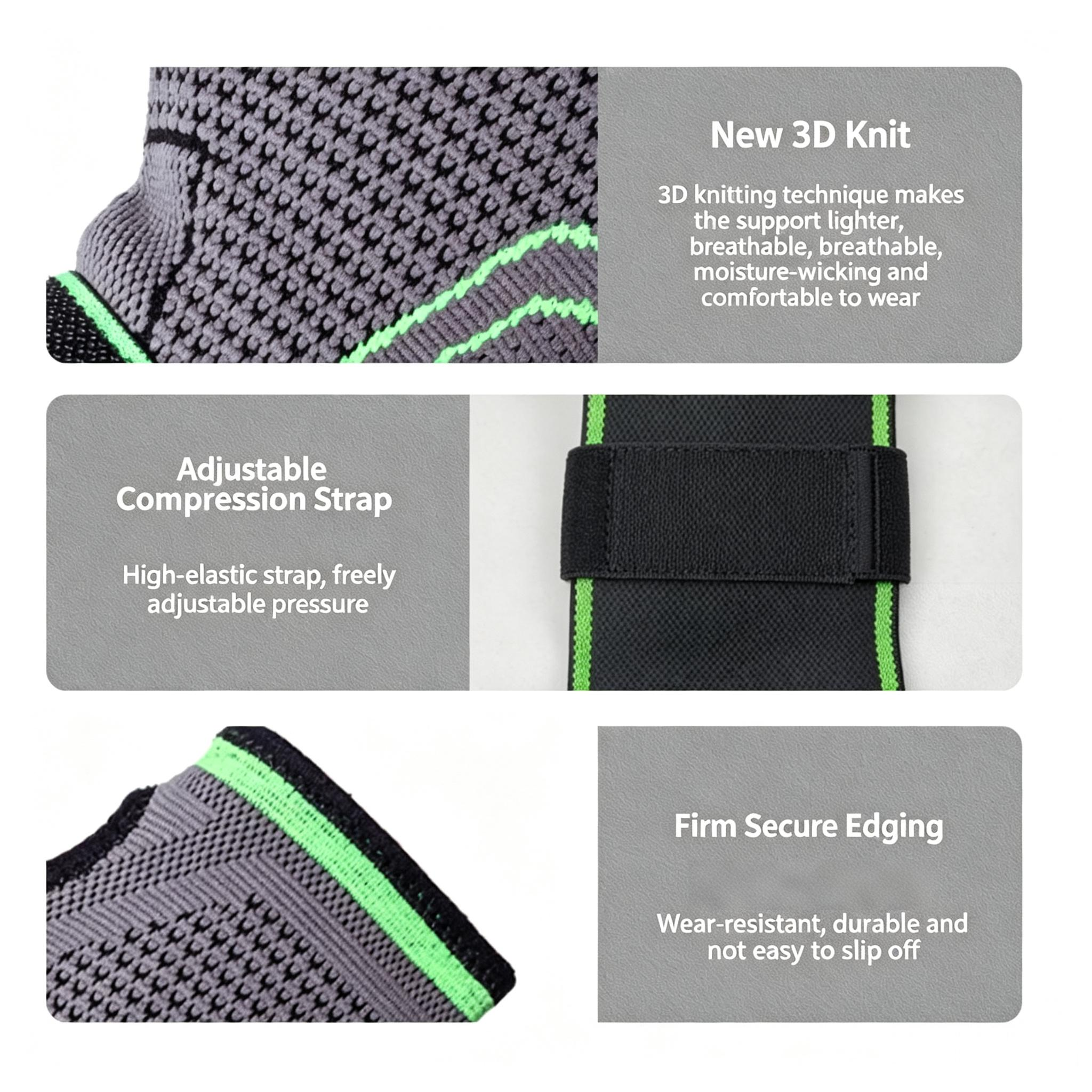 Knitted Wrist Support Palm Brace Compression Hand Glove Adjustable Strap for Gym Weight Lifting Cycling Badminton Sports Hand Protection