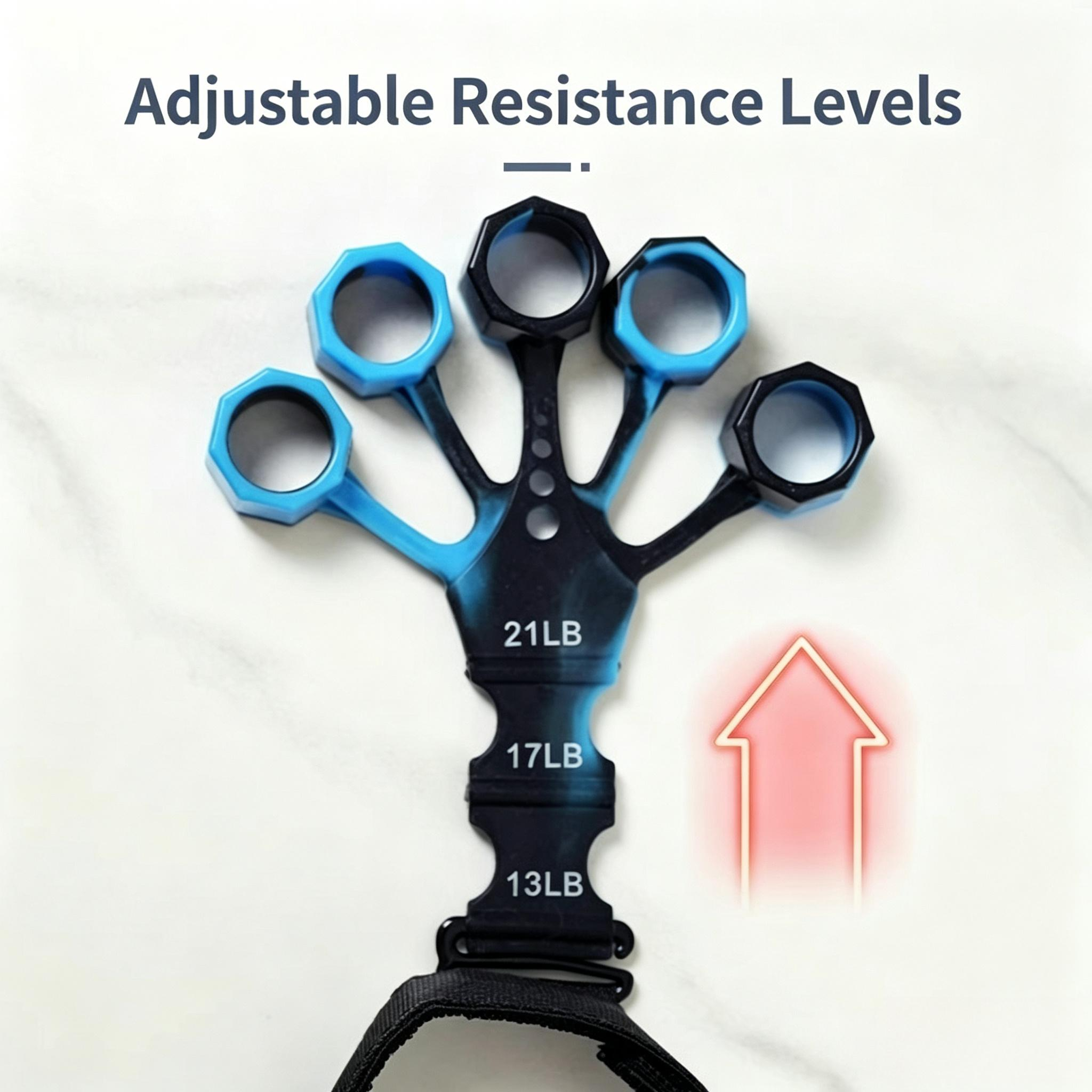 5 Finger Hand Grip Strengthener Finger Flexion Extension Trainer for Hand Rehabilitation Wrist Forearm Strength Training Improve Finger Dexterity for Stroke Recovery Guitar Climbing Hand Exercise