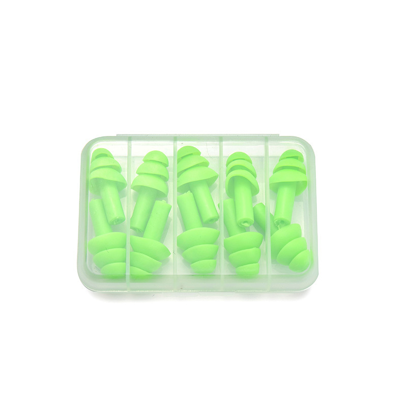 Silicone Swimming Ear Plugs 5 Pairs Reusable Washable Waterproof Earplugs Noise Reduction Ear Protector for Swimming Rafting Shower