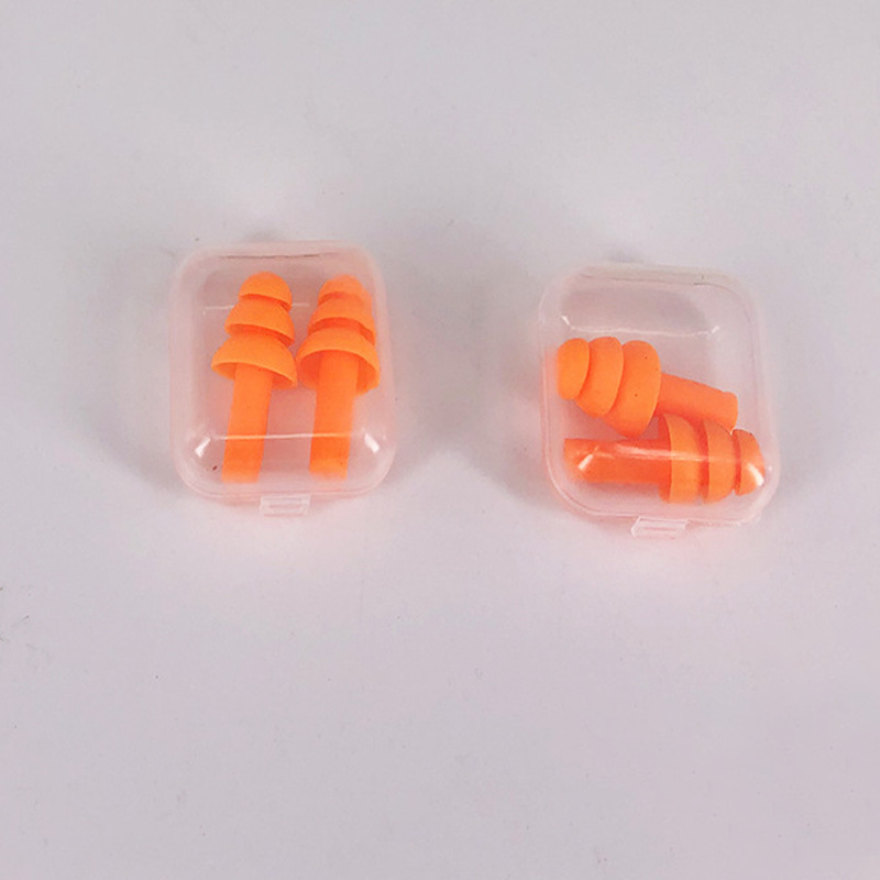 Silicone Swimming Ear Plugs 5 Pairs Reusable Washable Waterproof Earplugs Noise Reduction Ear Protector for Swimming Rafting Shower