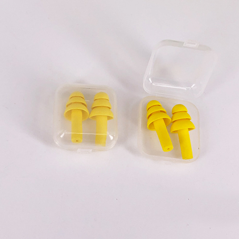 Silicone Swimming Ear Plugs 5 Pairs Reusable Washable Waterproof Earplugs Noise Reduction Ear Protector for Swimming Rafting Shower