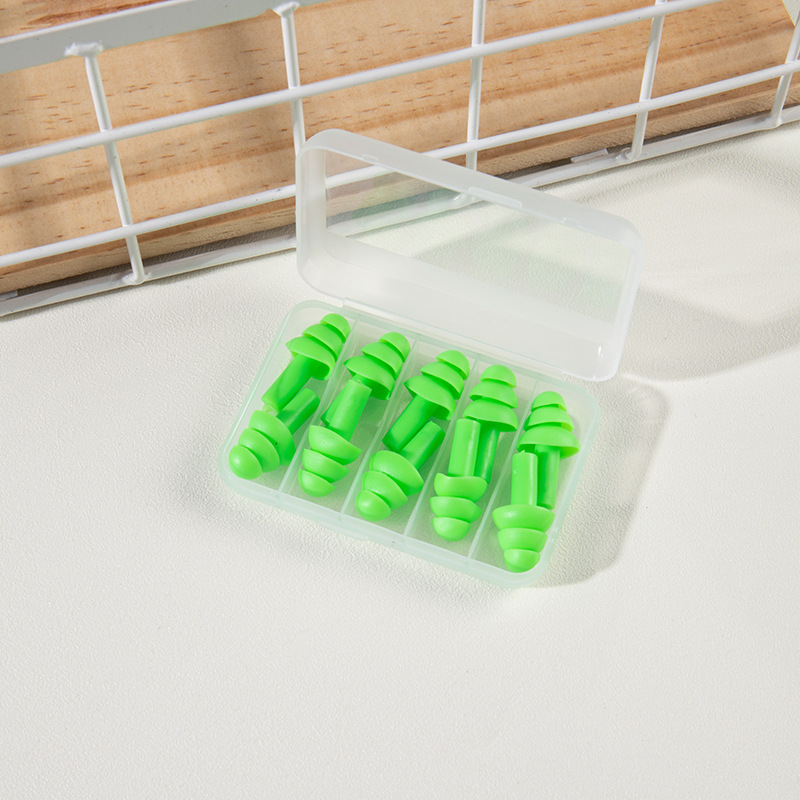 Silicone Swimming Ear Plugs 5 Pairs Reusable Washable Waterproof Earplugs Noise Reduction Ear Protector for Swimming Rafting Shower