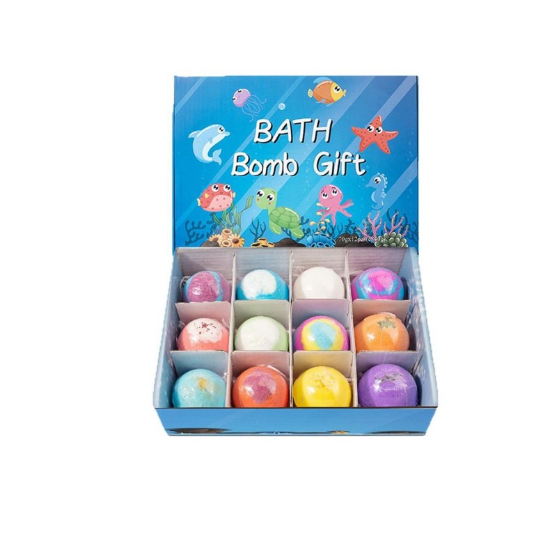 Toy Bath Salt Ball Set Of 50g - Bursting Christmas Bubble Balls For Bathing Balls