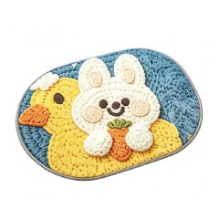 Bathroom Water-Absorbing Mat - Imitation Wool Silica Gel Floor Mat - Bathroom Anti-Slip Quick-Drying Soft Foot Mat