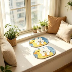 Bathroom Water-Absorbing Mat - Imitation Wool Silica Gel Floor Mat - Bathroom Anti-Slip Quick-Drying Soft Foot Mat