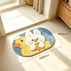 Bathroom Water-Absorbing Mat - Imitation Wool Silica Gel Floor Mat - Bathroom Anti-Slip Quick-Drying Soft Foot Mat