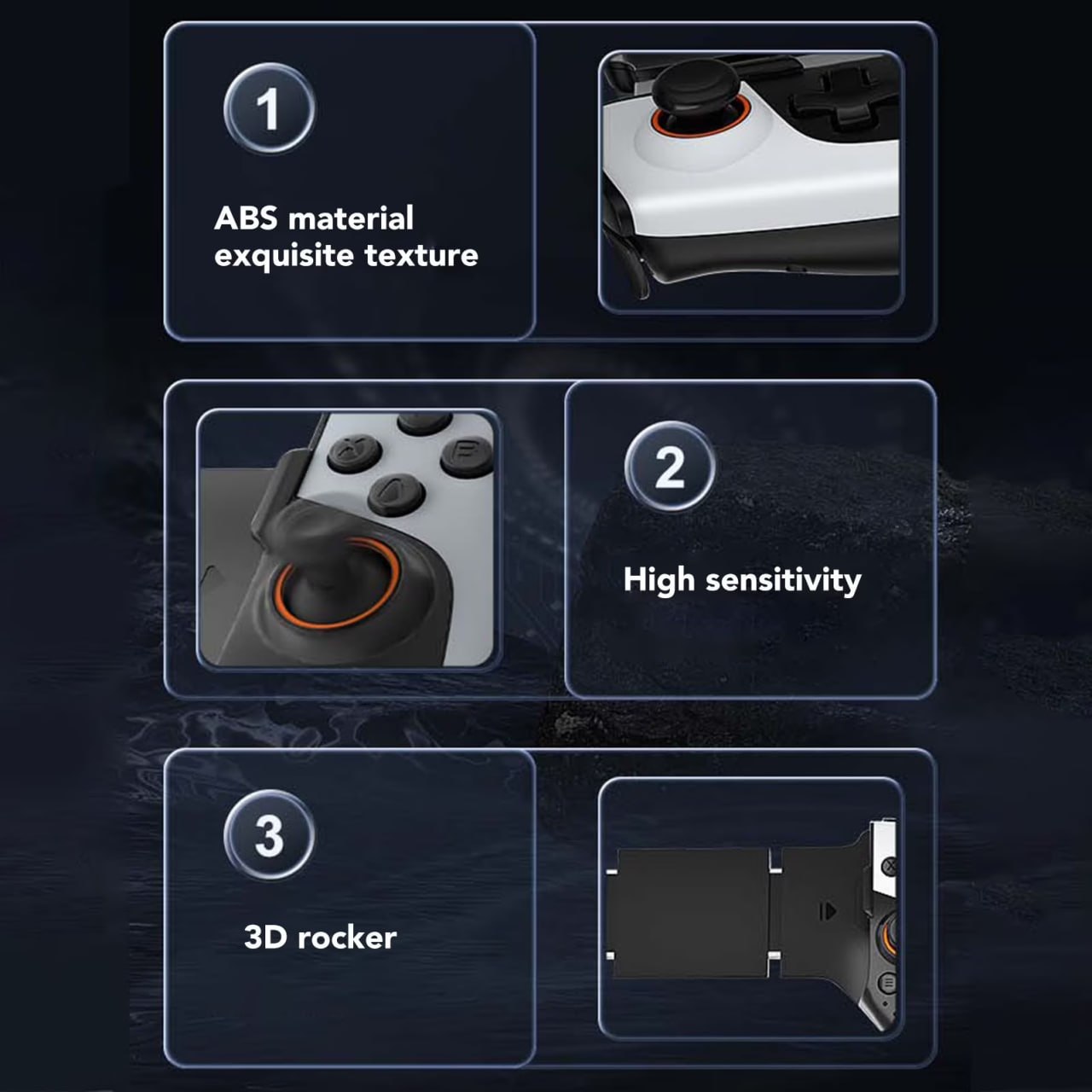 Mobile Game Controller Gamepad, Flexible Lightweight Gamepad Joystick Ergonomic