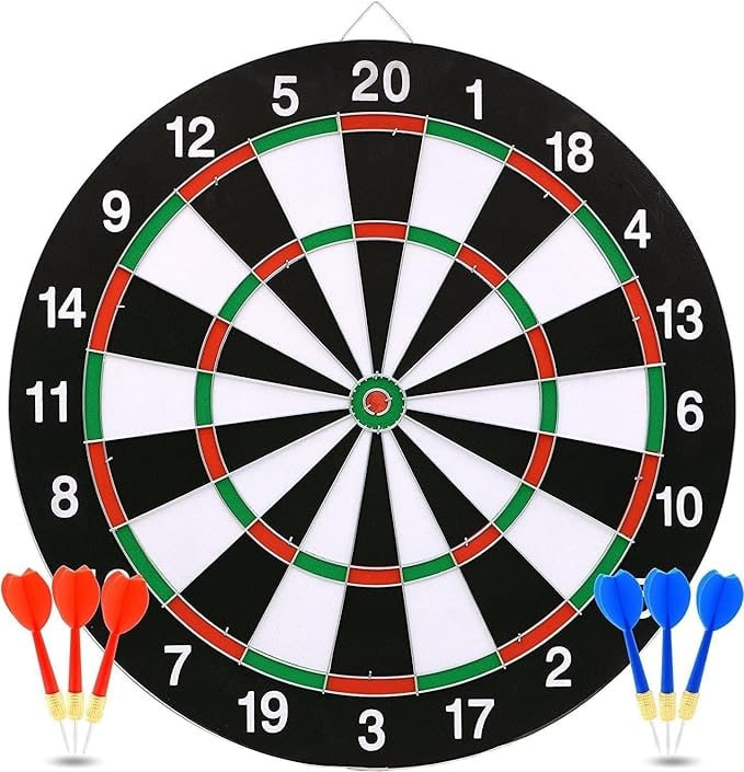 17 Inches Dart Board Game Set With Free Darts