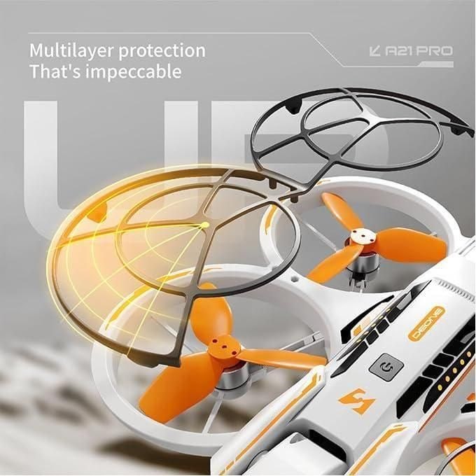 A21 Drone with Intelligent Obstacle Avoidance, Dual Camera, 90 Degrees Lens, Unmanned Aerial Vehicle Airdrop, Optical Flow Localization, Active Obstacle Avoidance, 2 batteries. (White-2 batteries)