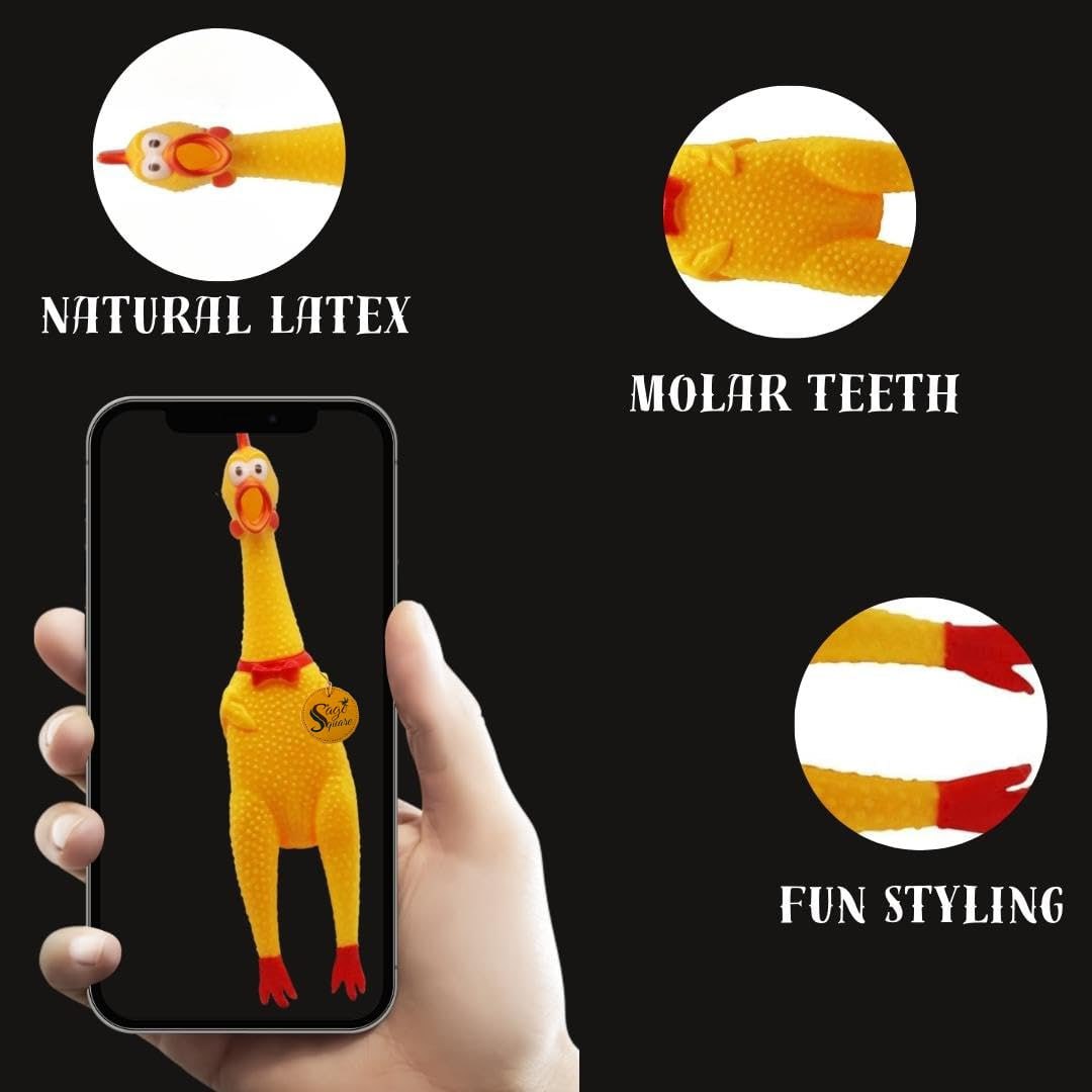 Screaming Chicken: The Perfect Combination of Fun, Durability & Safety for Your Four-Legged Pal, A Must-Have Interactive Dog Toy, Unlock The Ultimate Fun for Your Furry Friend.