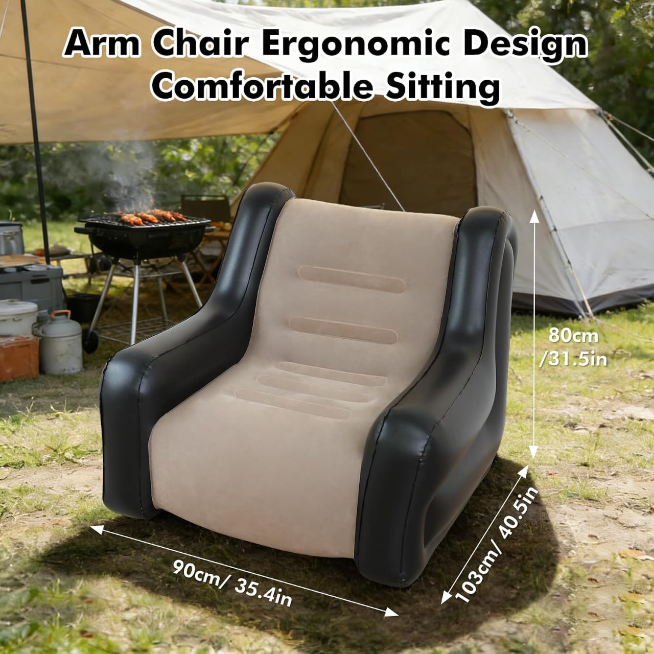 Large Inflatable Leisure Chair, Inflatable Sofa Chair for Outdoor and Indoor Use