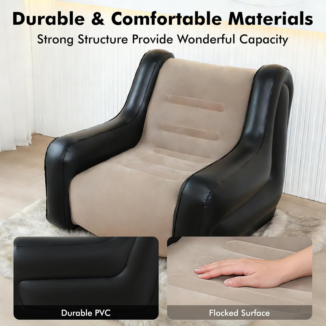 Large Inflatable Leisure Chair, Inflatable Sofa Chair for Outdoor and Indoor Use