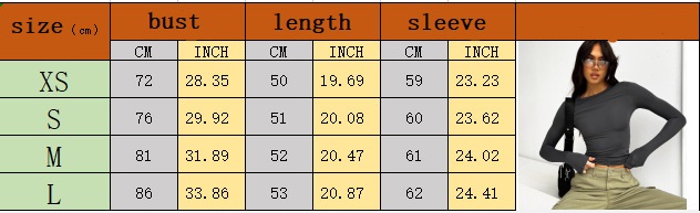 Women's Casual Long-sleeved T-shirt Spring and Autumn Pure Color Slim Pullover T-shirt Ladies Stree