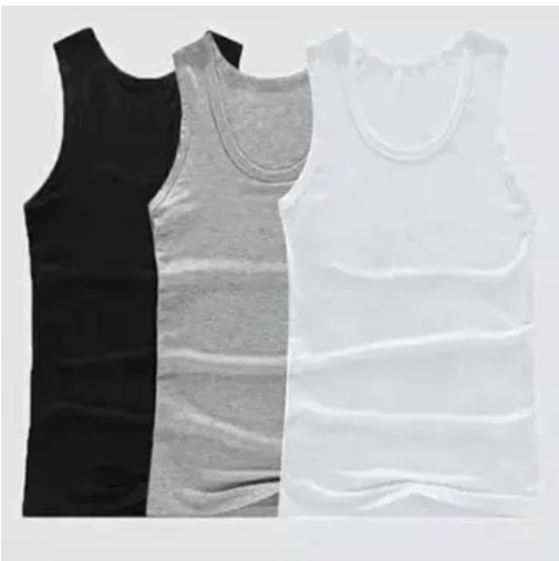 OFFER!!! 3 pcs Quality Men Vest - Egyptian cotton extra comfort Very strong for longevity and enhanced durability. 100% cotton