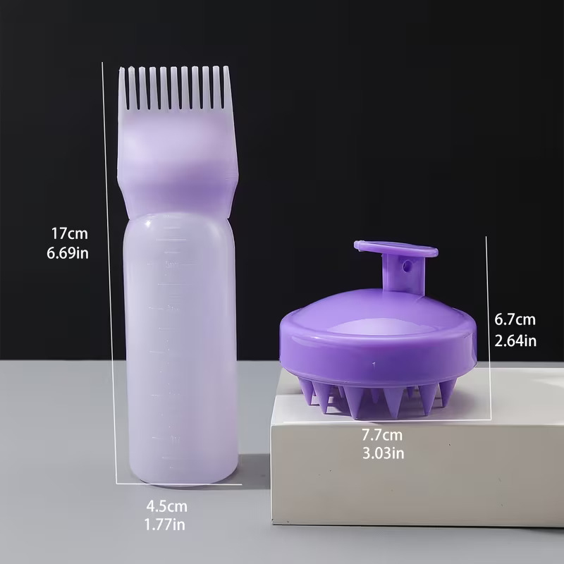 60ML Salon Empty Hair Dye Bottle With Applicator Brush Dispensing Hair Coloring Dyeing Bottles Hairdressing Styling Tool