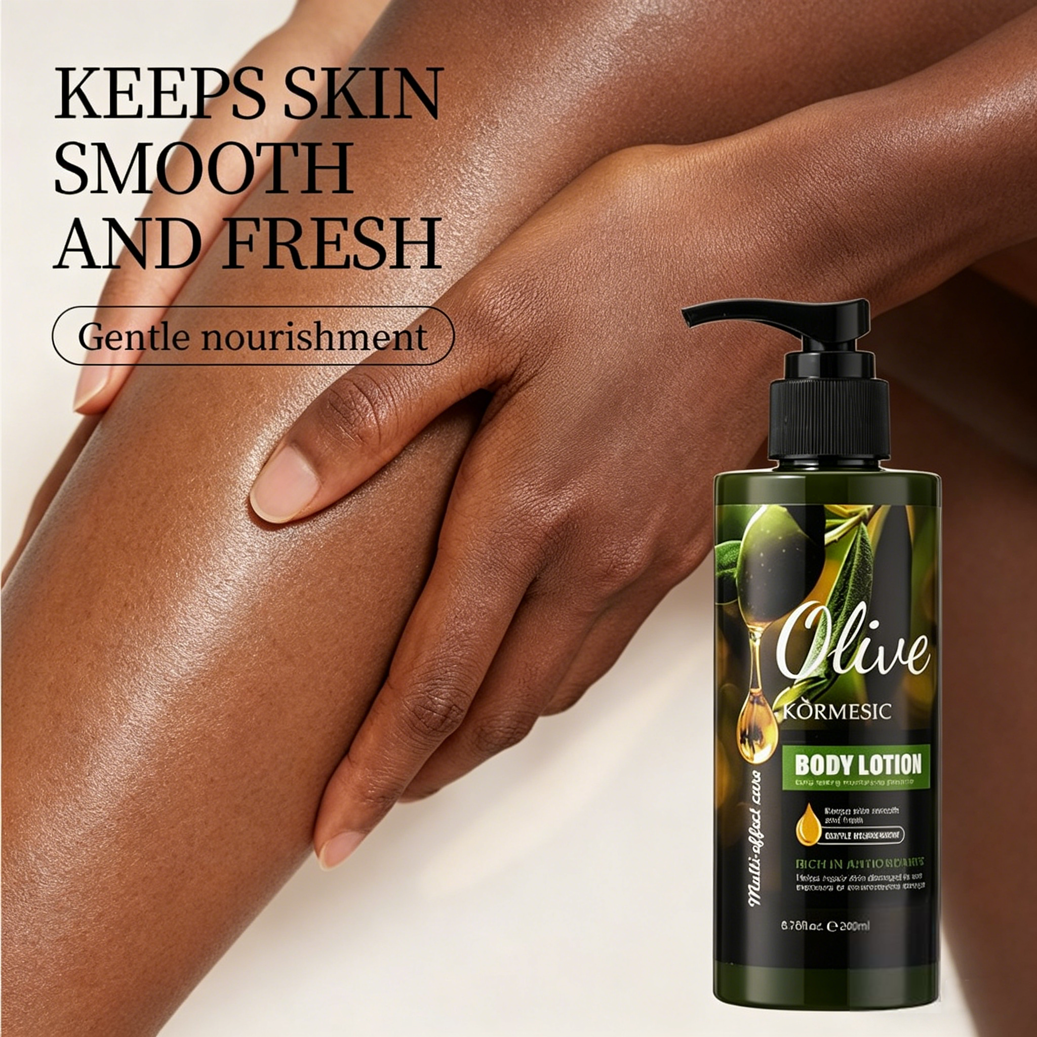 4PCS Olive Repair Hair Care & Body Set – Includes Deep Conditioning Hair Mask, Softening Shampoo, Moisturizing Shower Gel & Nourishing Body Lotion for All Hair and Skin Types