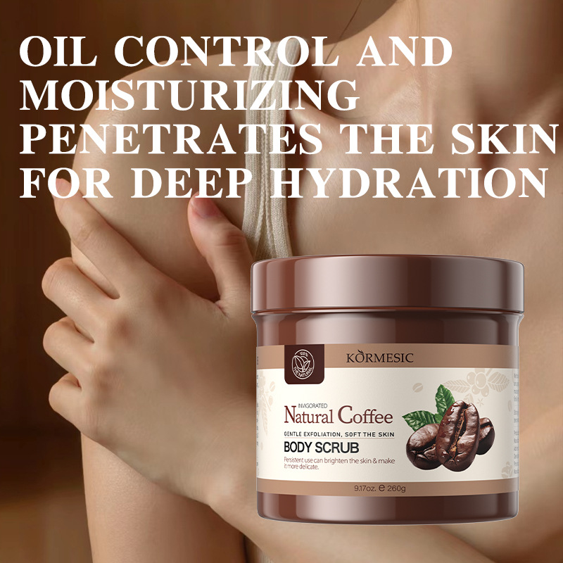 KORMESIC Coffee Body Scrub - Deep Cleansing Treatment for the Body Soften the dead skin cells and enhance skin elasticity