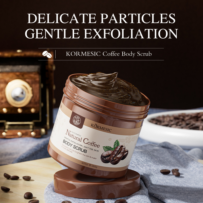 KORMESIC Coffee Body Scrub - Deep Cleansing Treatment for the Body Soften the dead skin cells and enhance skin elasticity