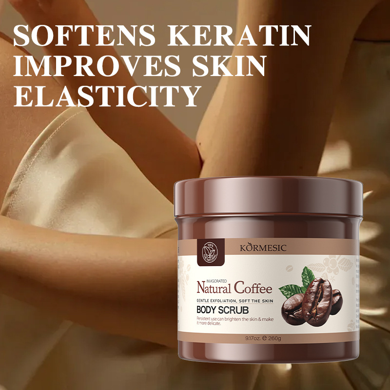 KORMESIC Coffee Body Scrub - Deep Cleansing Treatment for the Body Soften the dead skin cells and enhance skin elasticity