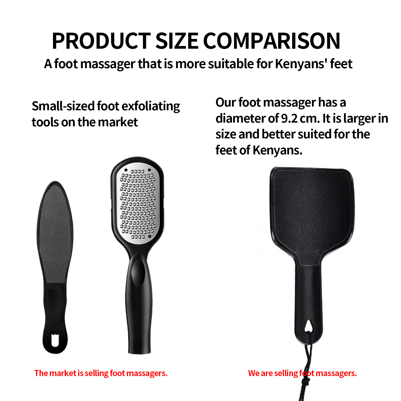 Large-sized U-shaped sandpaper foot exfoliating tool - Dead skin and callus remover for feet, foot stone grinding device, foot board for household use, for trimming and smoothing the heel of the foot.
