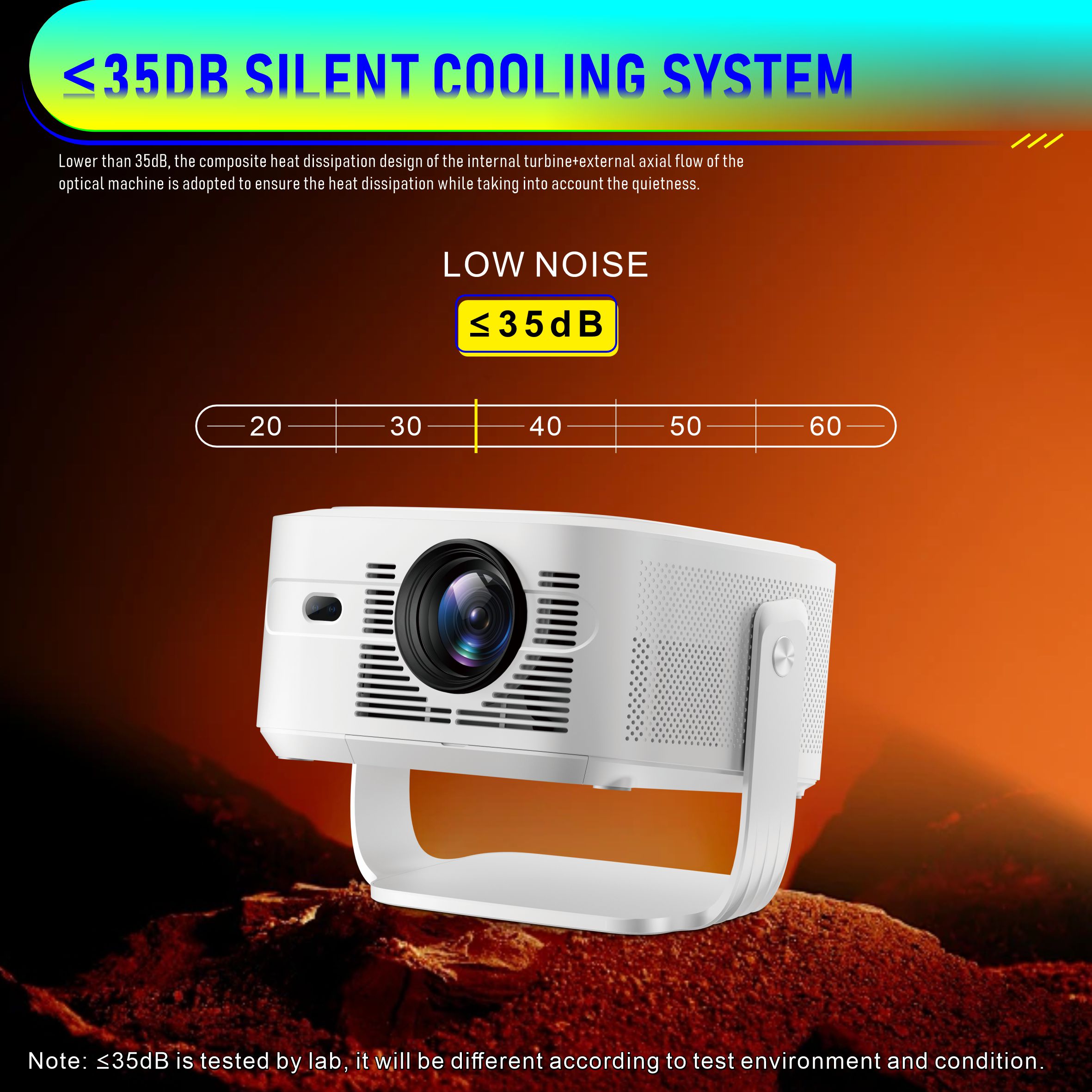 2026 JAVAID 800 ANSI Lumens Smart Projector Auto Focus Auto Keystone Android 14 WiFi6 Bluetooth 5.4 Home Theater Projector