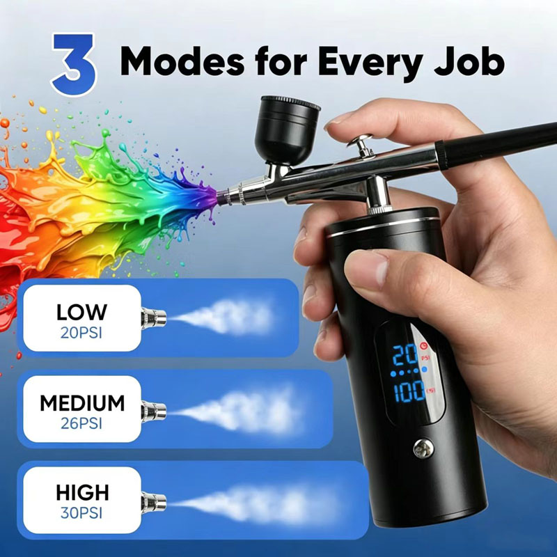 Airbrush kit,Airbrush for Nails,Airbrush Spray Gun with Air Compressor Kit,High Pressure Airbrush for Nails Art, Painting,Handheld Paint Airbrush Gun ,Cake Decor, Cookie, Mode, Makeup, Barber