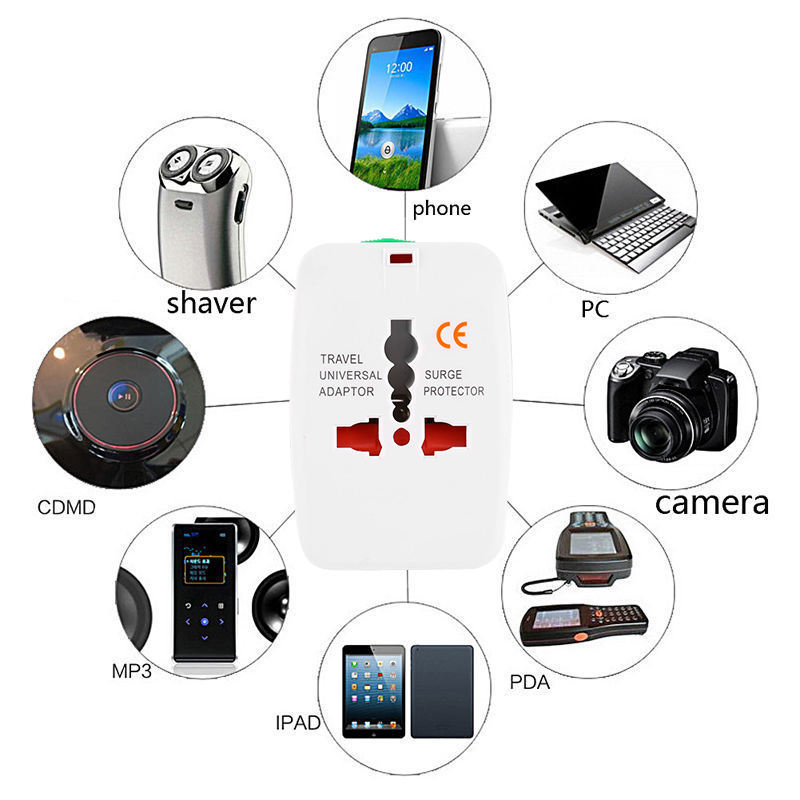 Travel adapter socket multi plug Ac portable socket plug universal adapter ac 220-250V