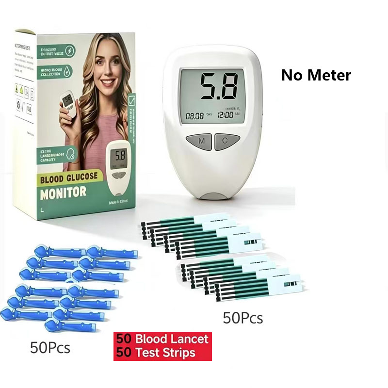 【50*Test Strips+50*Lancets 】Blood Glucose Test Strips and Lancets for Blood Sugar Tester 50pcs,No Meter