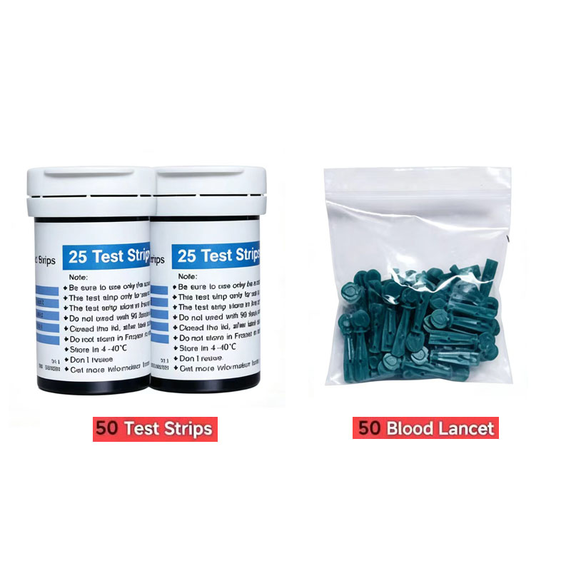 【50*Test Strips+50*Lancets 】Blood Glucose Test Strips and Lancets for Blood Sugar Tester 50pcs,No Meter