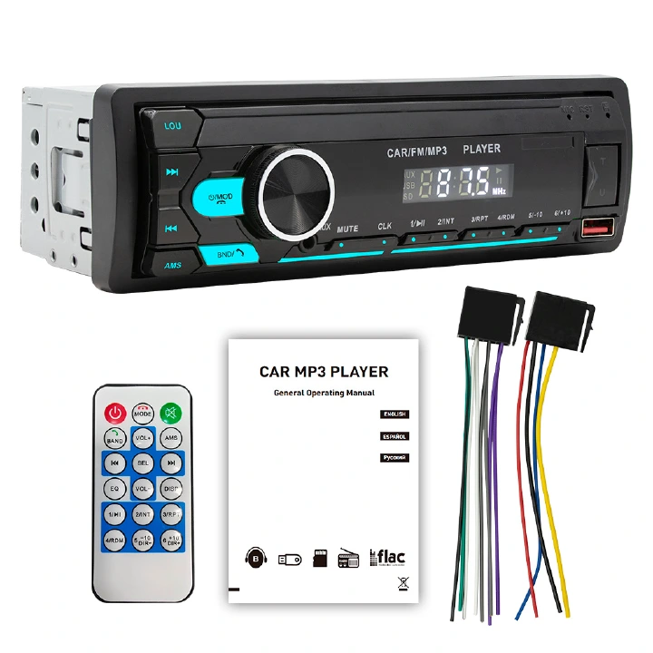 Car Stereo Radio Bluetooth 5.0, Car MP3 Player Radio With Bluetooth Hands-Free Calling, Car Radio Dual USB, Voice Assistant & App Control, Supports FM/MP3/WMA/FLAC/AUX/TF FM 87.5~108MHz