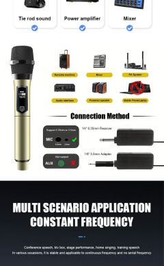 One To Four Wireless Microphone Universal, Suitable For Speaker Amplifiers, Home Karaoke, Entertainment, Stage Ktv，Rechargeable