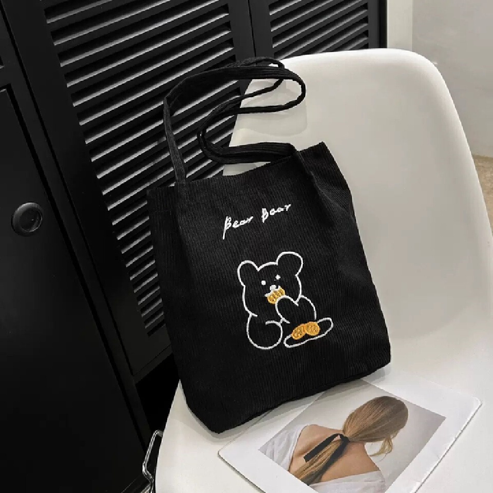 New Arrivals Women'S Bag Tote Bags Large Capacity Art Simple Personality All-In-One Shoulder Bag  Handbags Corduroy Canvas Storage Bag