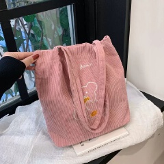 New Arrivals Women'S Bag Tote Bags Large Capacity Art Simple Personality All-In-One Shoulder Bag  Handbags Corduroy Canvas Storage Bag