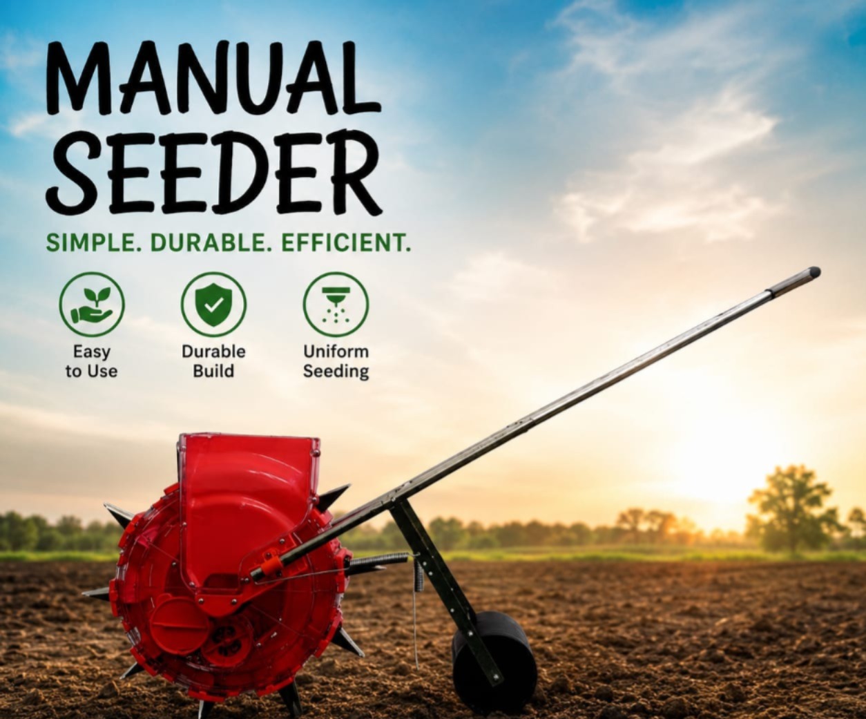 Manual Seeder Hand Push Seed Planter – Multi-Crop Precision Planting Tool for Maize, Beans, Groundnuts & Vegetables