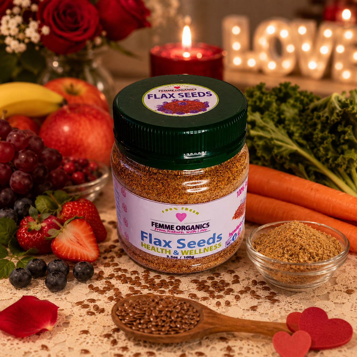 Femme Organics Flax Seed (Powder) 100g