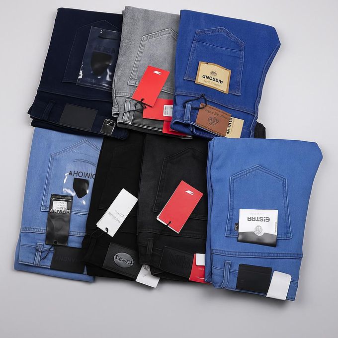 🔥 KILIMALL ANNIVERSARY SALE 🔥 Men’s Slim Fit Jeans – 7 Pack Multicoloured Cotton Denim Bundle (Sizes 30–40) + FREE Bonus Socks – Modern Tapered Fit for Everyday & Smart Casual Wear