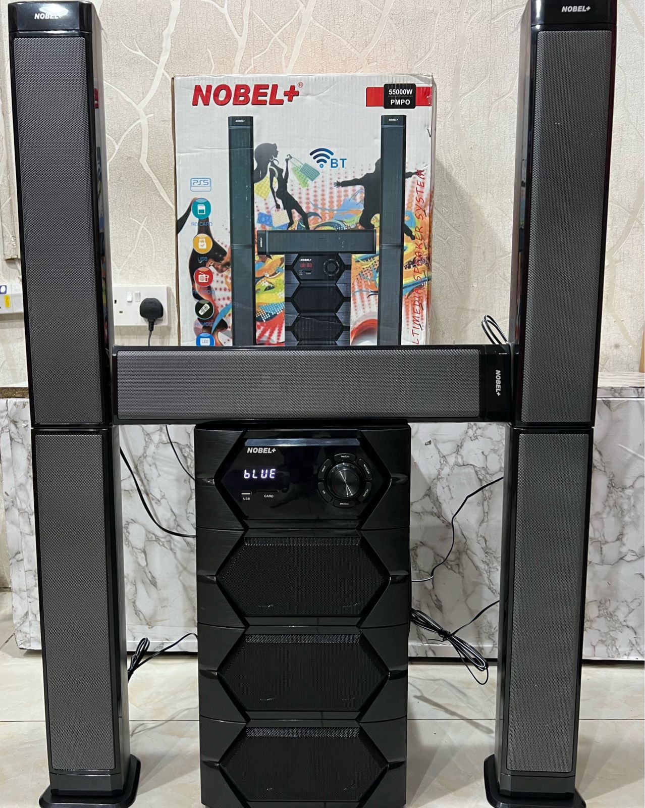 🚀 Hot Deal 🚀 - A NOBEL NB2040 Tall boy Speakers -55000 PMPO -550W available at affordable price and of very high quality