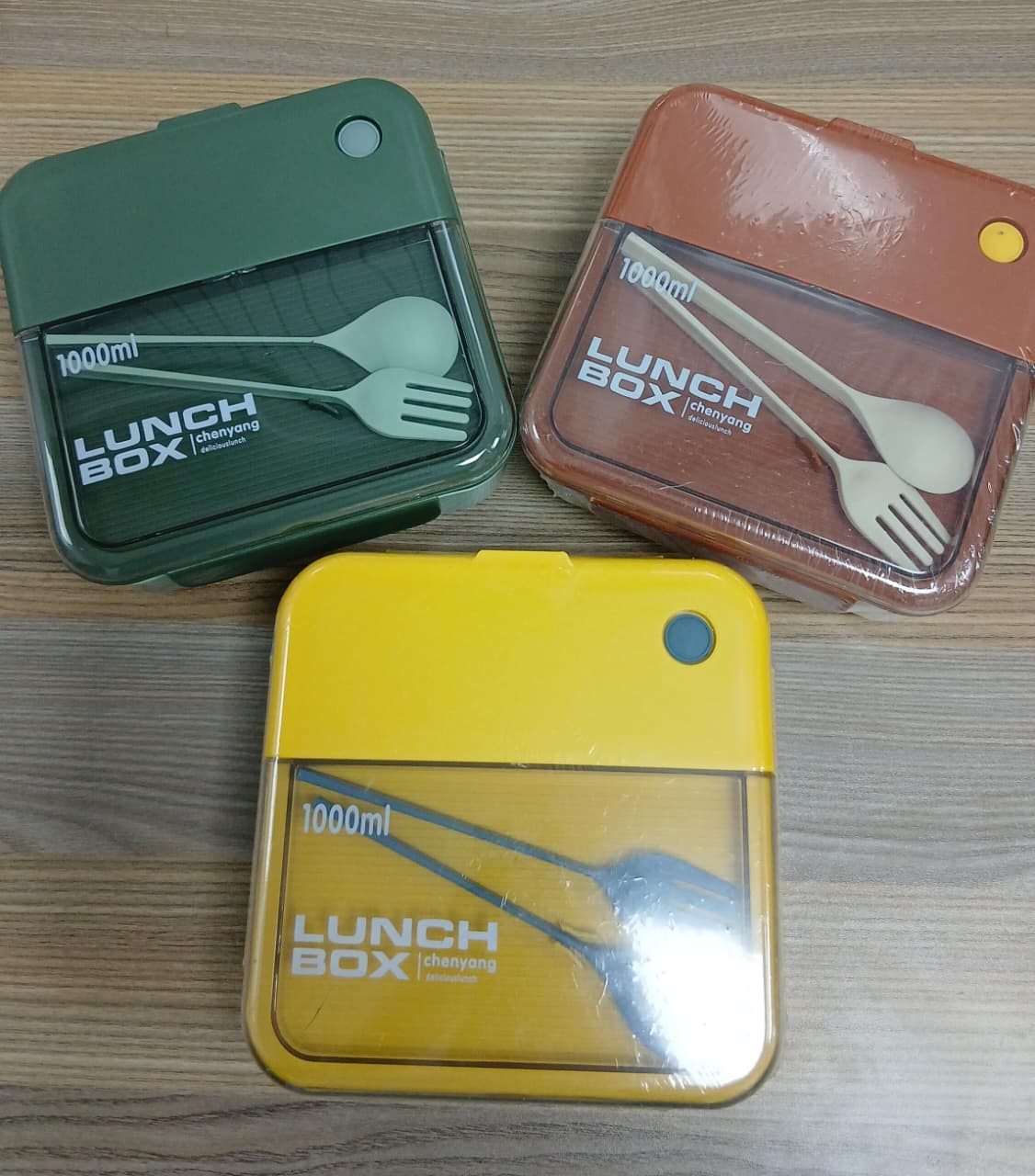 1pc Chenyang 1000ml Compartment Lunch Box & Cutlery Set (Model 46) 🍱